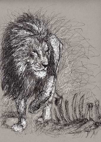 lion king's meal scribble