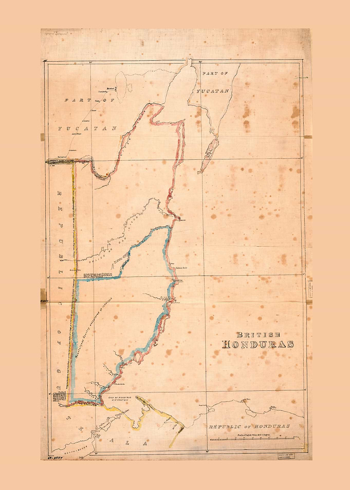 British Honduras Map 1867