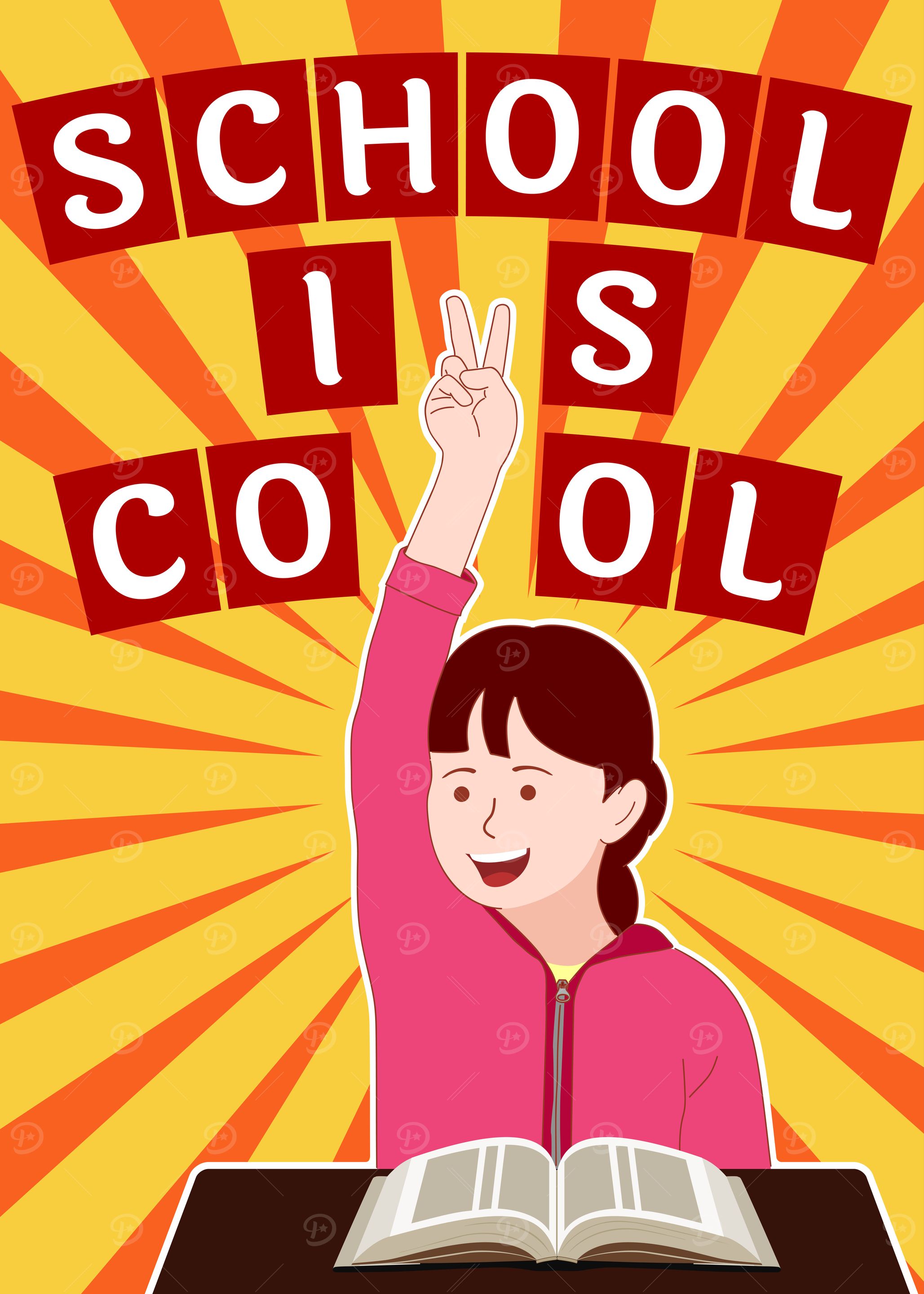 School is cool poster