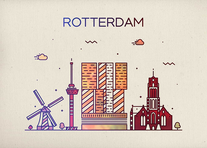 Rotterdam City Skyline