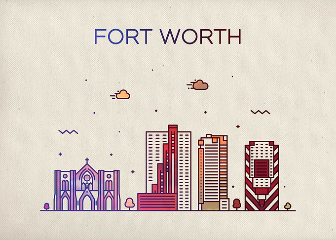 Fort Worth City Skyline