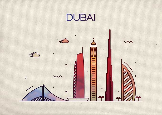 Dubai City Skyline Fun