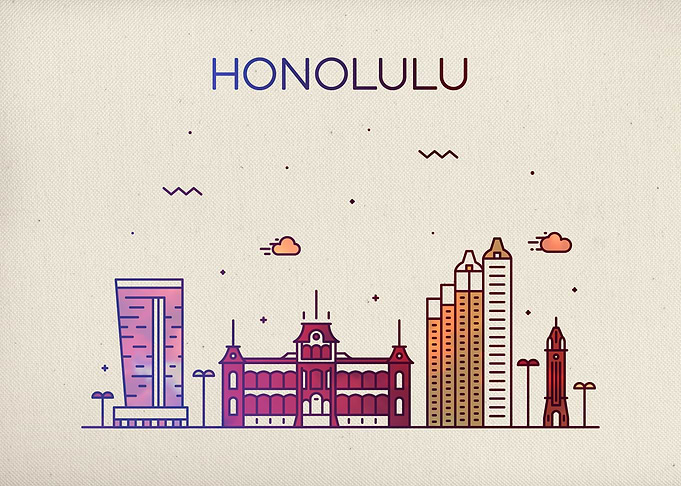 Honolulu City Skyline Fun