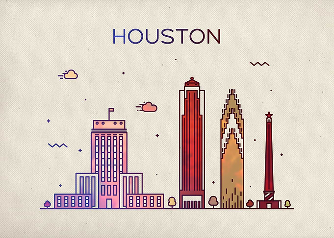 Houston Texas City Skyline