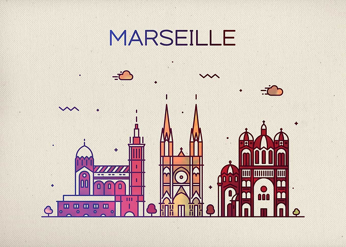 Marseille City Skyline Fun