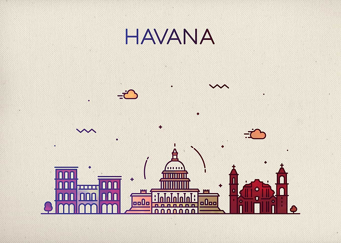 Havana Cuba City Skyline