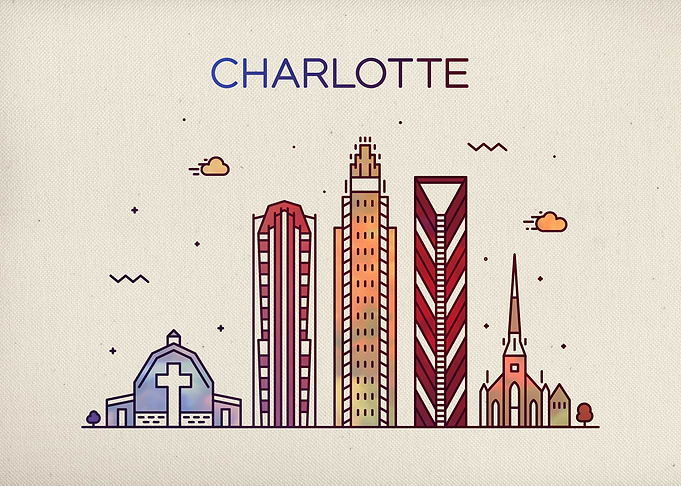 Charlotte NC City Skyline