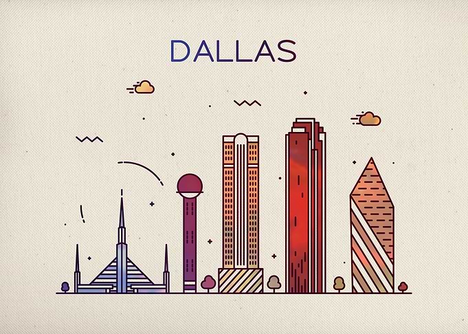 Dallas Texas City Skyline