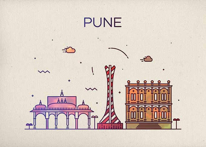 Pune India City Skyline