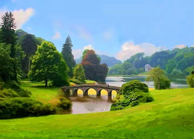 Landscape with a bridge