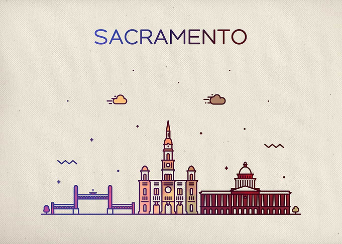Sacramento City Skyline