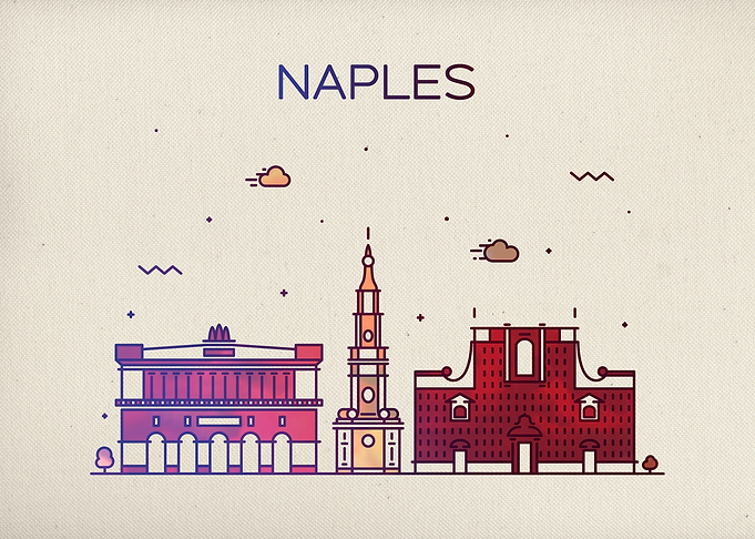 Naples Italy City Skyline