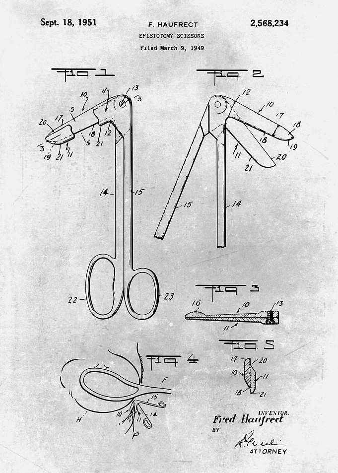 No332 Episiotomy scissors
