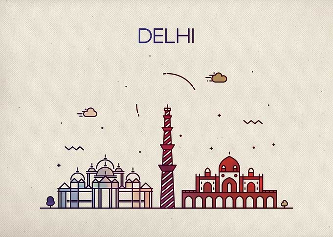 Delhi India City Skyline