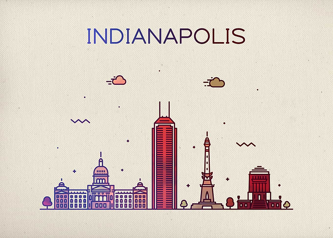 Indianapolis City Skyline