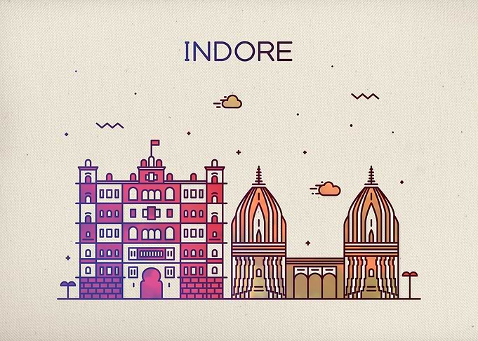 Indore India Skyline Fun