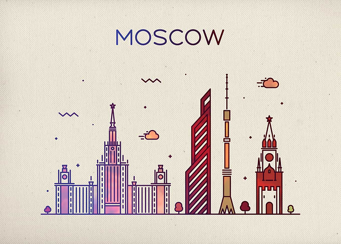 Moscow Russia City Skyline