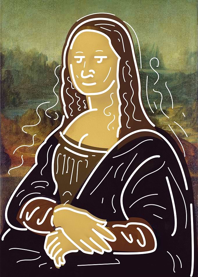 Mona lisa vector