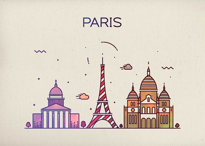 Paris France City Skyline