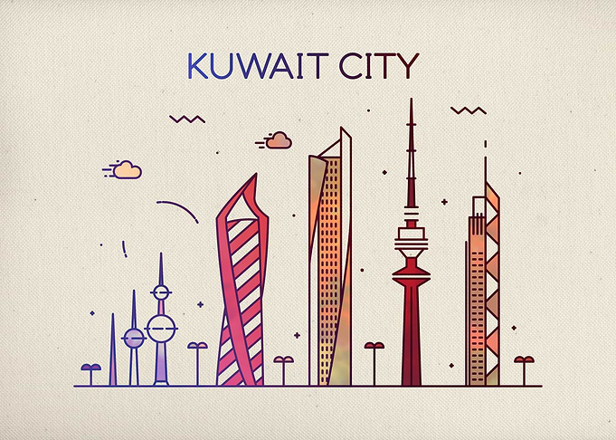 Kuwait City Skyline Fun