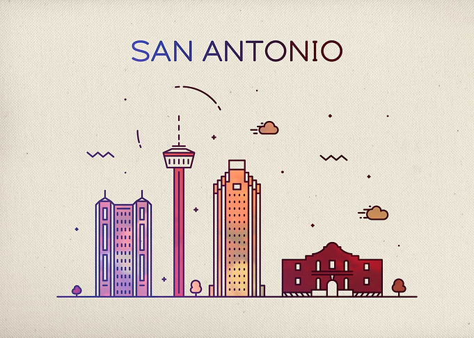 San Antonio City Skyline