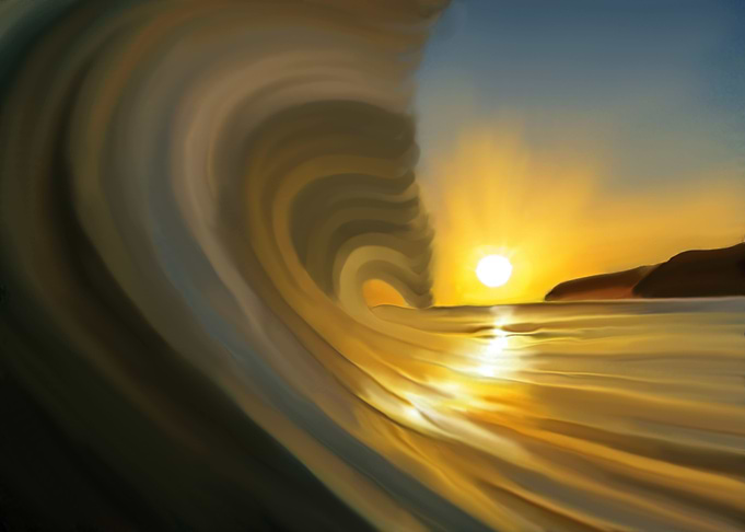 Sunset wave