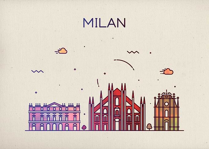 Milan Italy City Skyline