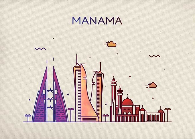 Manama City Skyline Fun