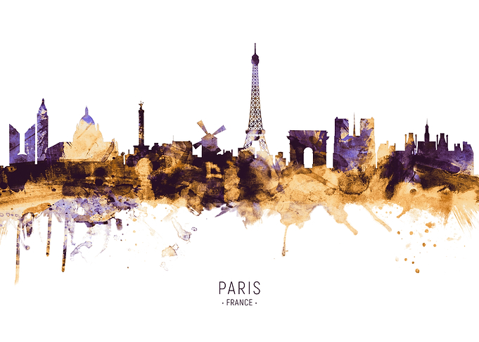 Paris France Skyline