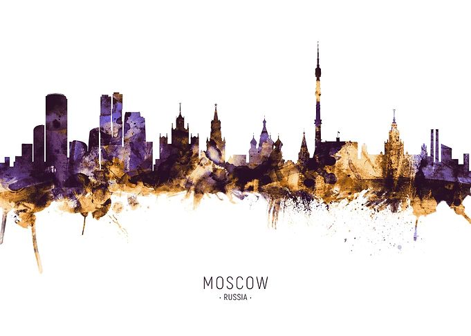 Moscow Russia Skyline
