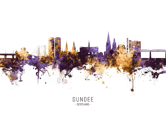 Dundee Scotland Skyline