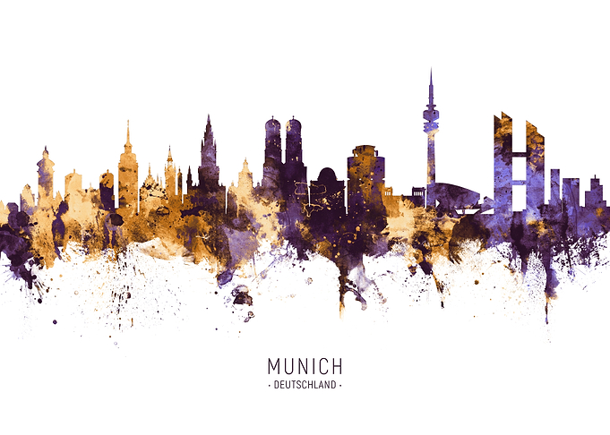 Munich Germany Skyline