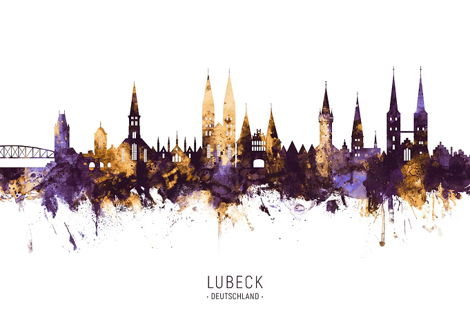 Lubeck Deutschland Skyline