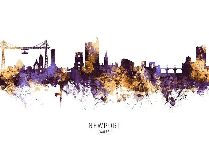 Newport Wales Skyline