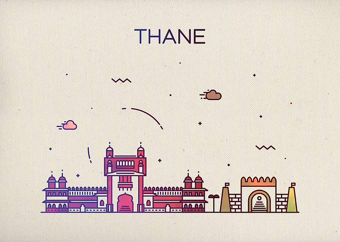 Thane India City Skyline
