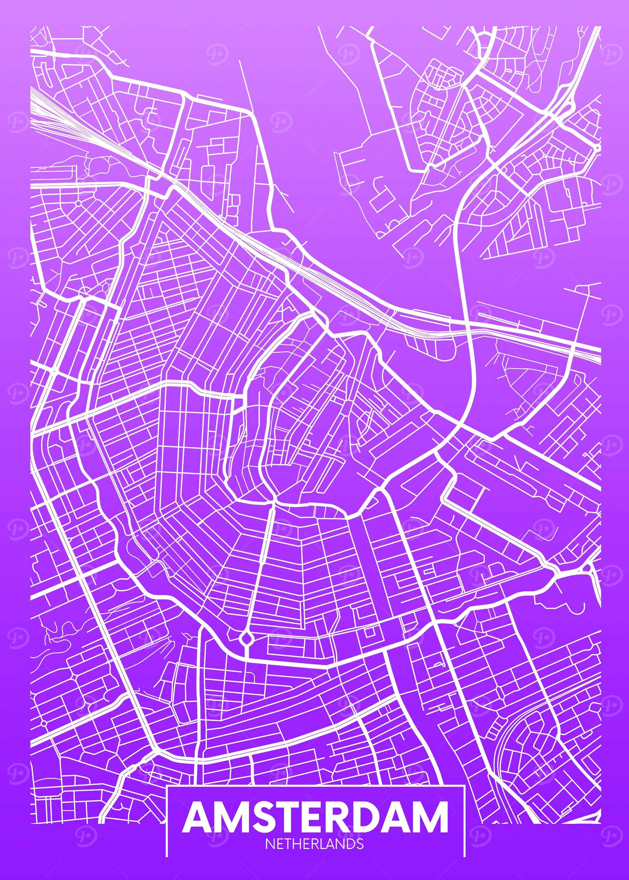 Amsterdam map Netherlands