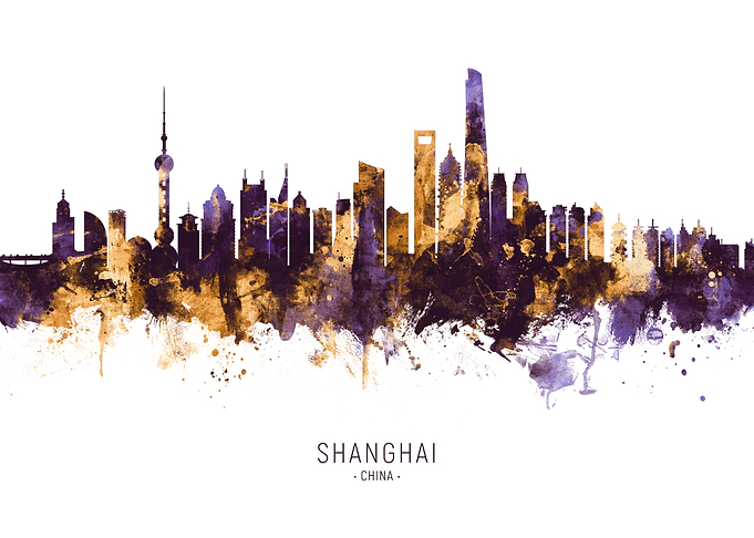 Shanghai China Skyline