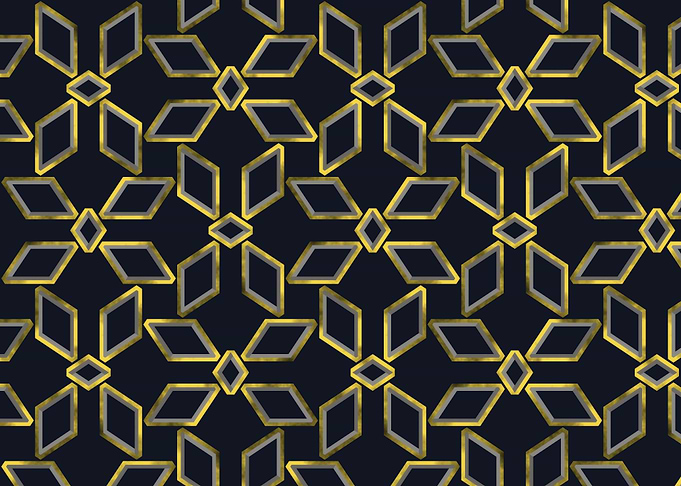 Gold diamonds pattern
