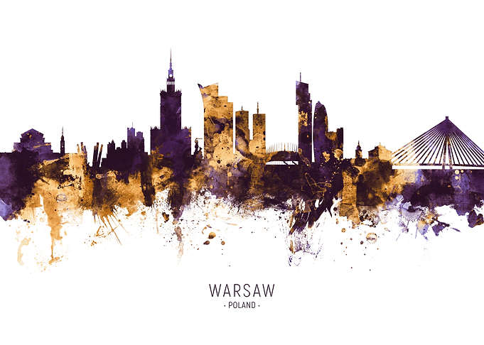 Warsaw Poland Skyline