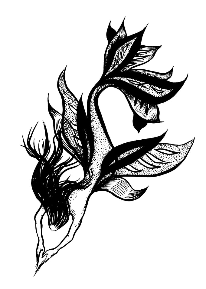 Mermaid Tattoo Style Stipp