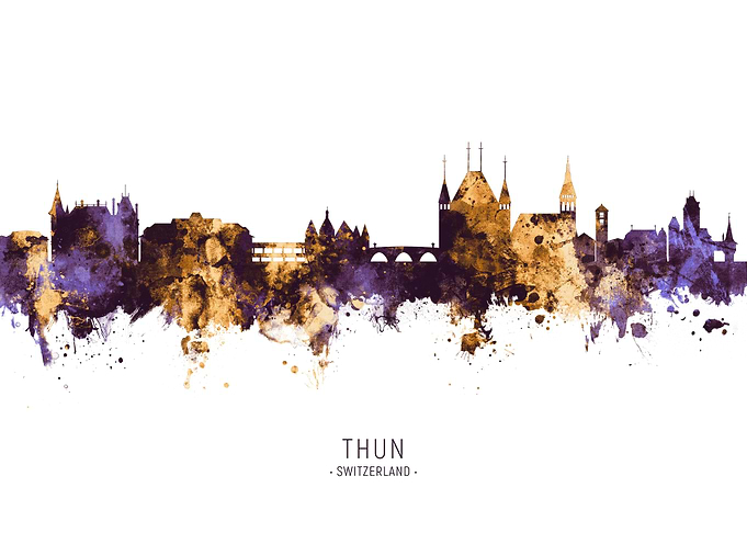 Thun Switzerland Skyline