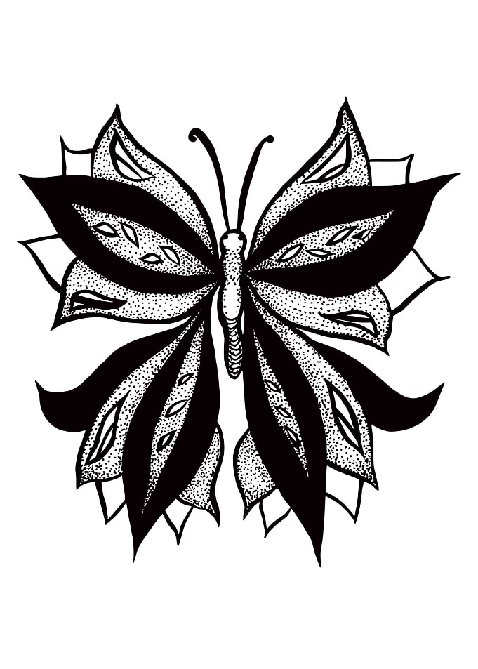 Abstract Butterfly Tattoo