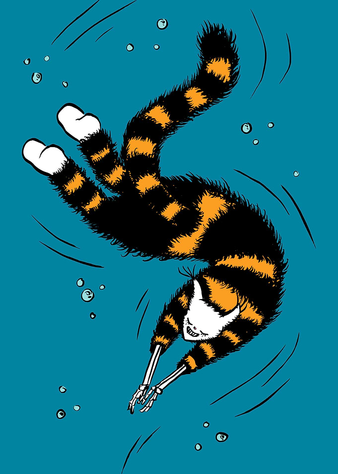 Weird Cat Swimming