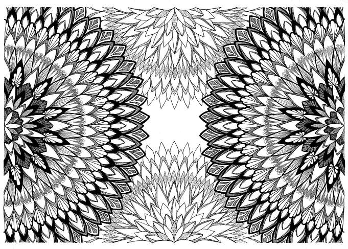 Dotwork Mandala drawing