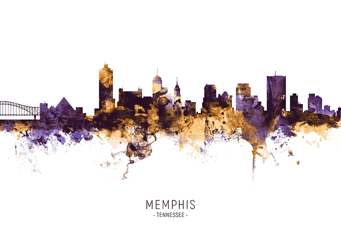 Memphis Tennessee Skyline
