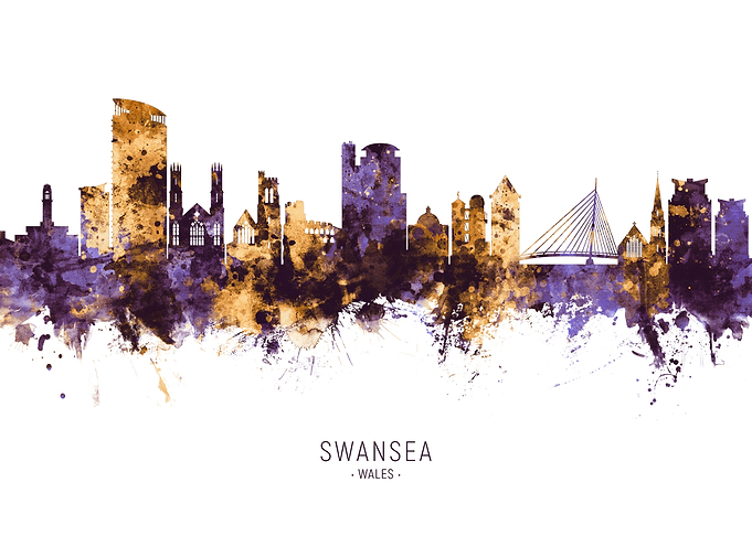 Swansea Wales Skyline