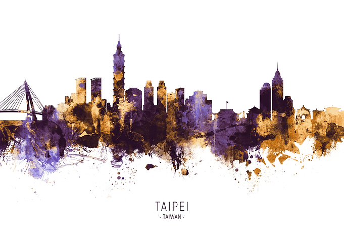 Taipei Taiwan Skyline