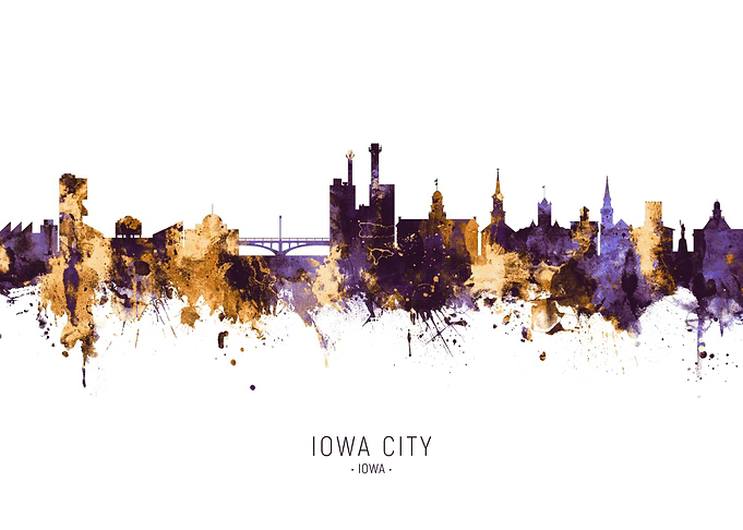 Iowa City Iowa Skyline