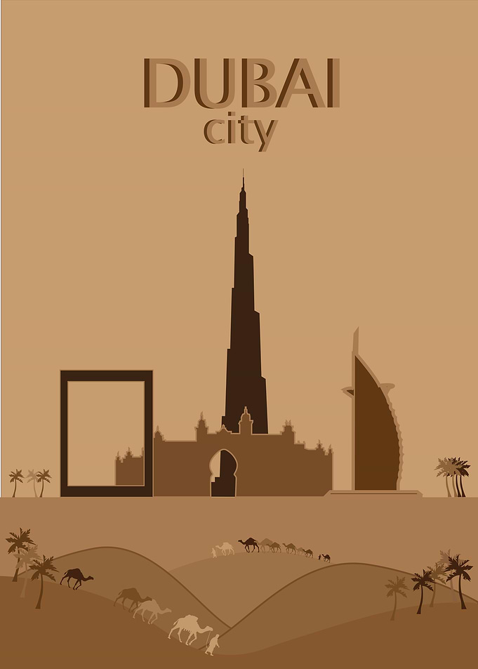 Dubai city illustration