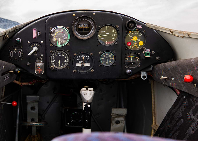 Zlin 326 Trener cockpit